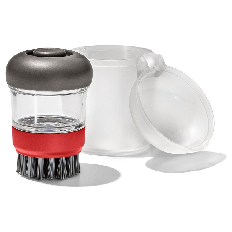 OXO Outdoor Soap Dispensing Dish Brush with Storage Case