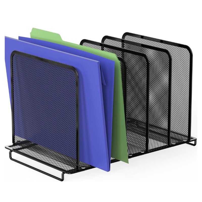 Simple Houseware Expandable 5 Section Upright File Sorter Organizer