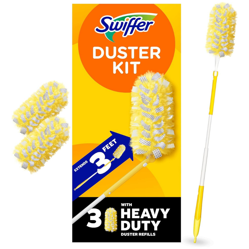 Swiffer Duster Kit with 3 ft Extendable Handle