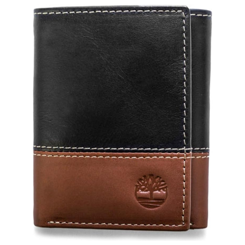 Timberland Men's Leather Trifold Wallet with ID Window